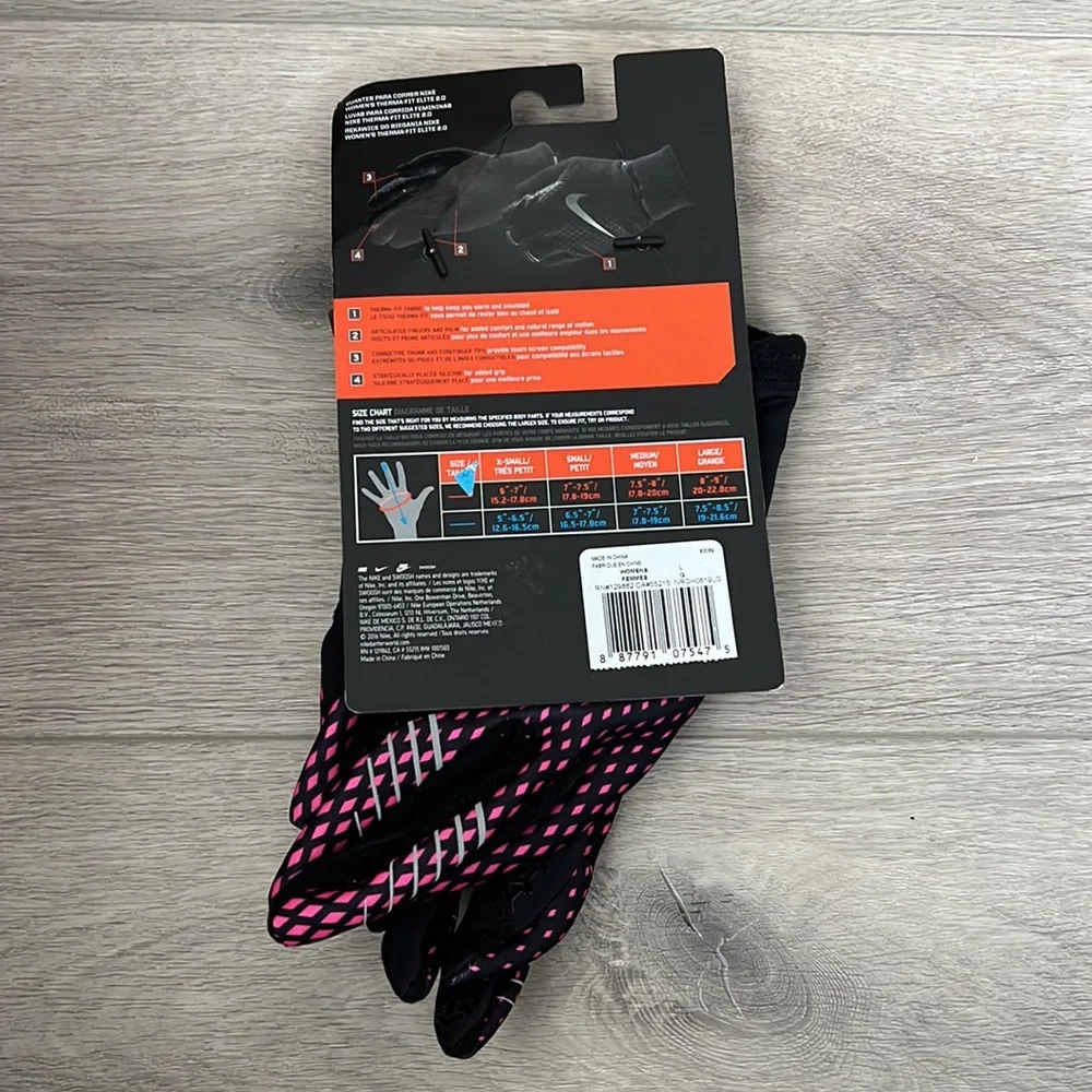 Womens Nike Therma-Fit Elite 2.0 Gloves Large Black Pink